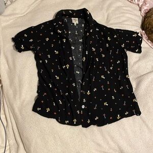 Collared Mushroom Button Down